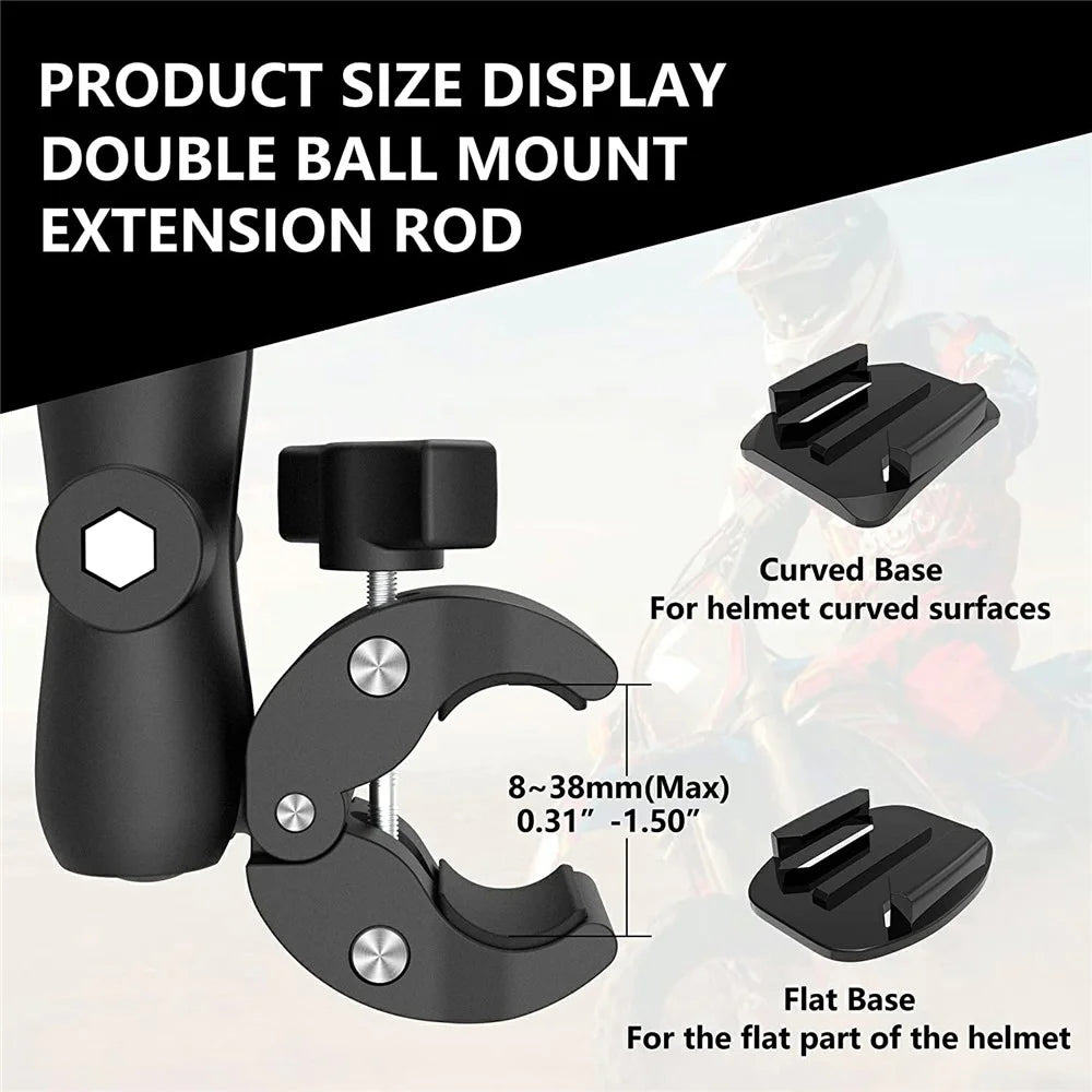 23Pcs / Set Motorcycle Accessory Bundle for Insta360 / DJI / GoPro Action Camera Mount Kit - 5