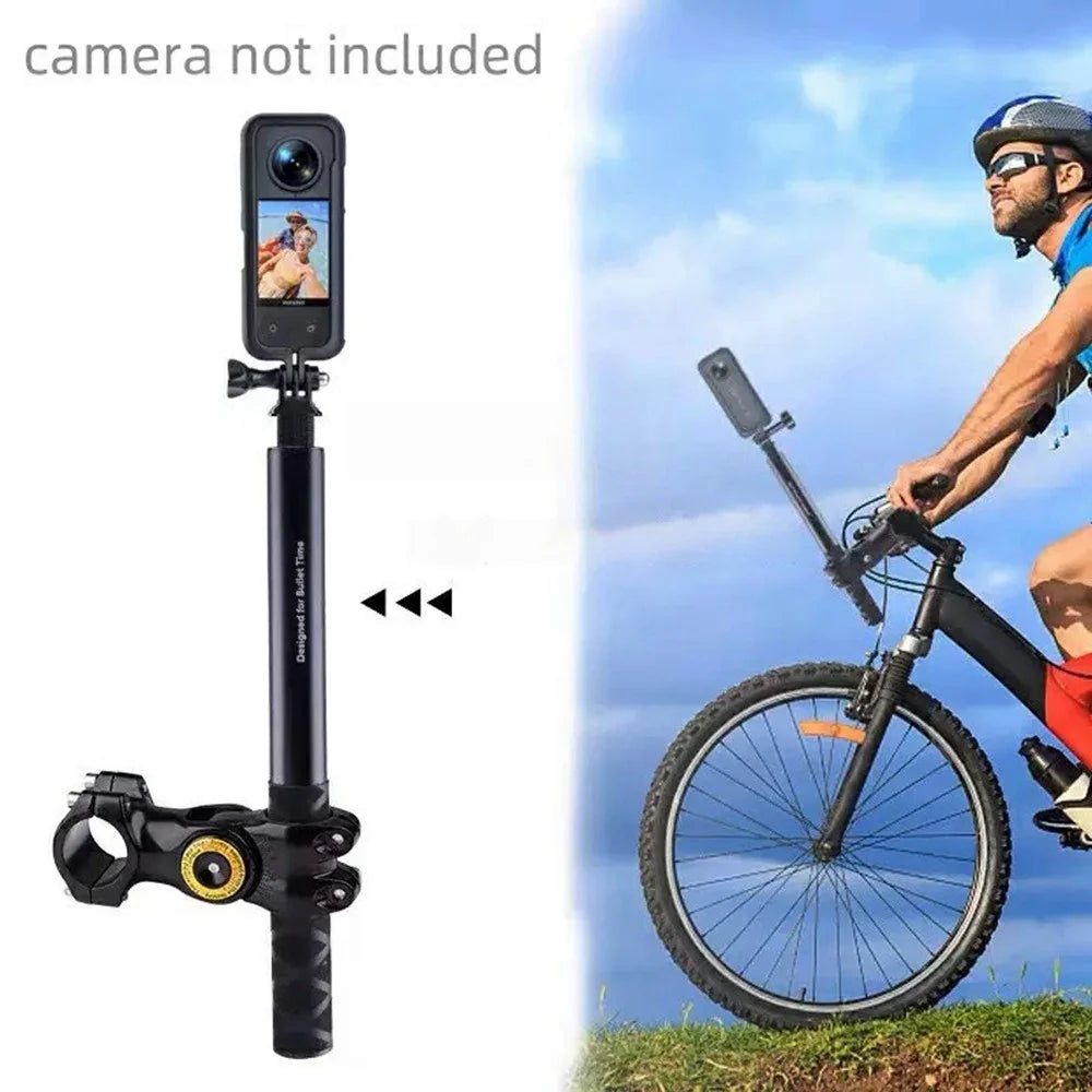 For Insta360 / GoPro / DJI Action Camera Motorcycle Bike Handlebar Mount Telescopic Invisible Selfie Stick with 1 / 4 Screw - 3