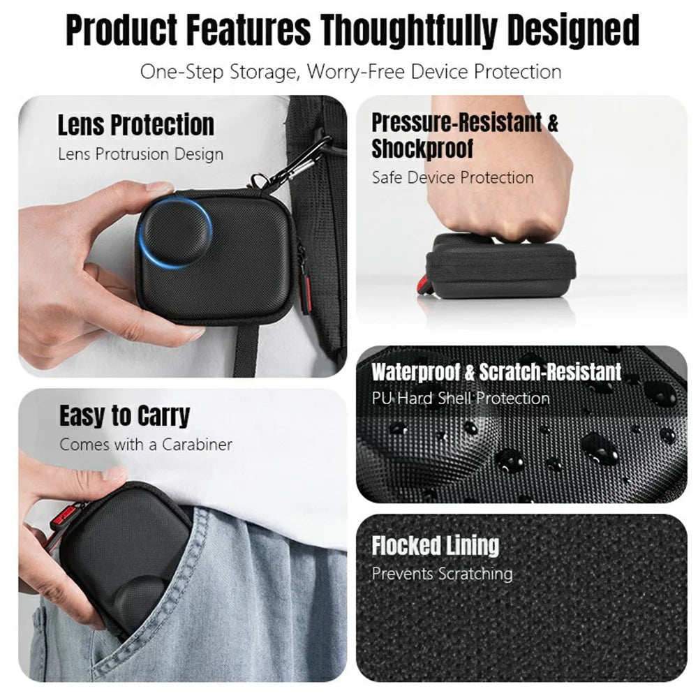 STARTRC For DJI Osmo Nano Camera Storage Case PU Waterproof Thumb Camera Storage Bag Double-Layer Shockproof Cover - 5
