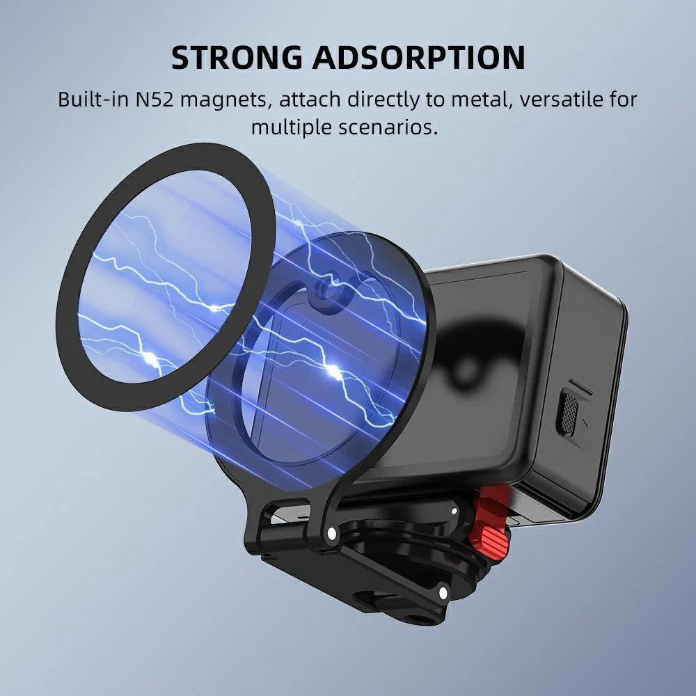 FLYMILE For DJI Osmo Action 6 / Nano Dual-Sided Magnetic Holder Aluminum Alloy Quick-Release Magnetic Mount - 3