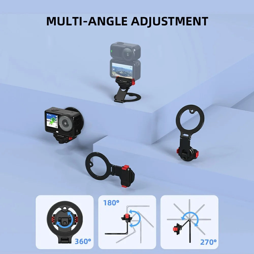 FLYMILE For DJI Osmo Action 6 / Nano Dual-Sided Magnetic Holder Aluminum Alloy Quick-Release Magnetic Mount - 6