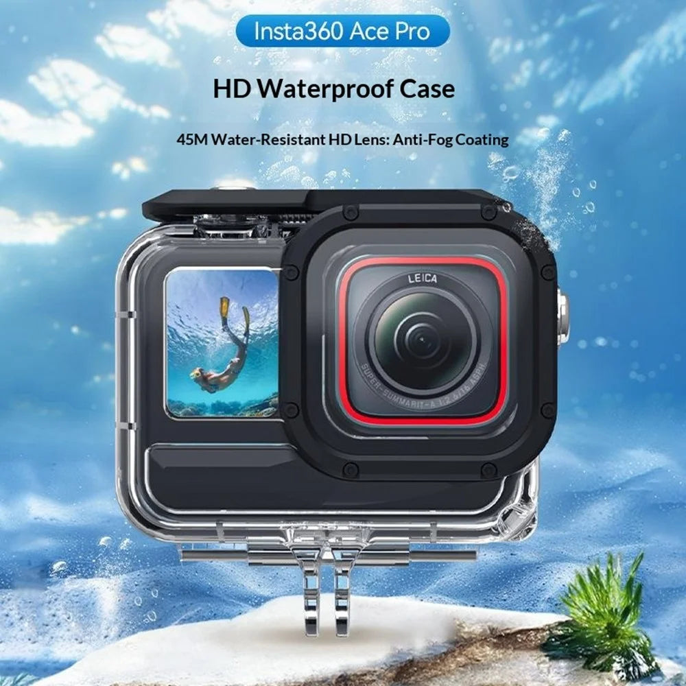 TELESIN For Insta360 Ace Pro 2 Waterproof Case 45m Underwater Diving Shell Protective Cover - 2