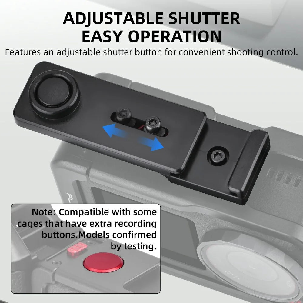 FLYMILE For DJI Osmo Action 3 / 4 / 5 Pro Cage Shutter Grip Magnetic Quick-Release Handle with Adjustable Shutter Button - 6
