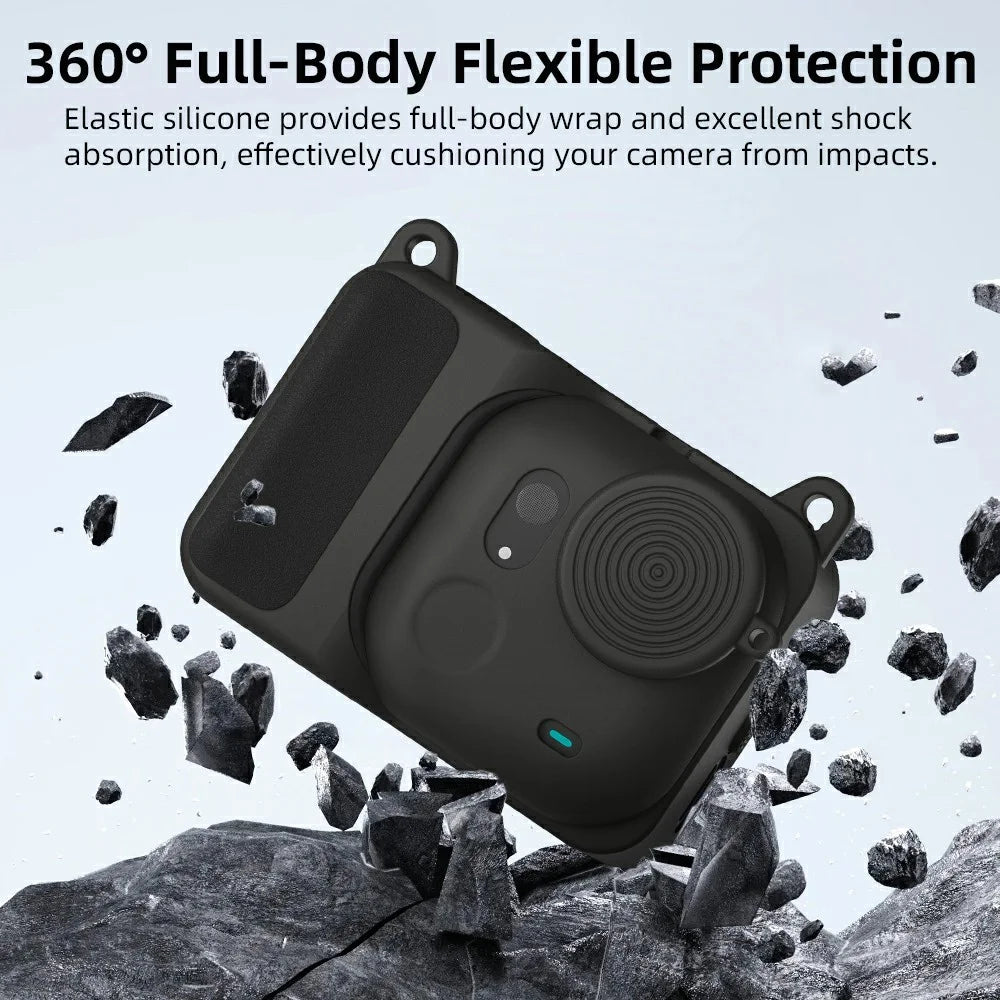 FLYMILE For Insta360 Go Ultra Silicone Case 360° Full Protection Protective Cover Compatible with Magnetic Quick-Release - 3