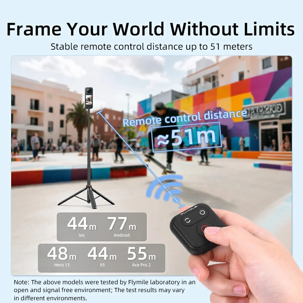 FLYMILE Wireless Controller Wrist Strap for Insta360 / GoPro / Phone Bluetooth-compatible Remote Control - 5