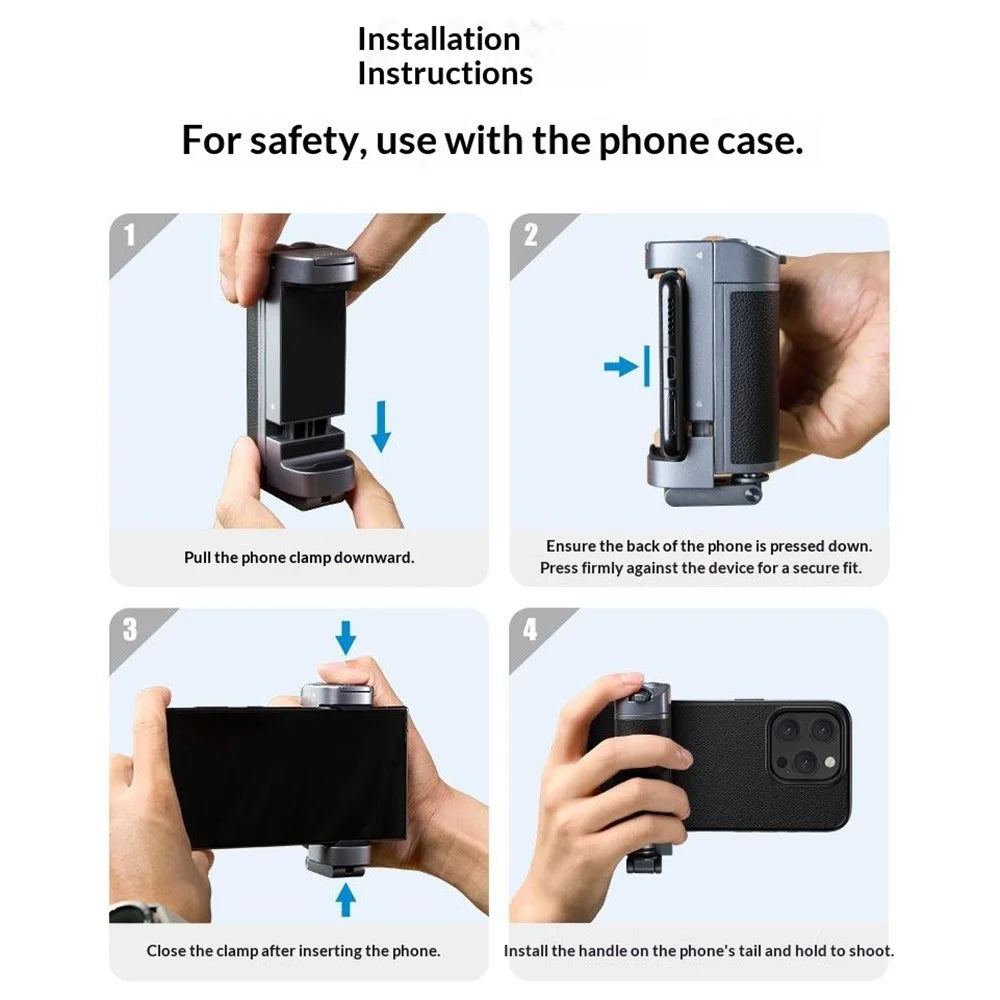 TELESIN P1-MP-01 Bluetooth-compatible Phone Grip Extendable Selfie Stick with Remote for iPhone / Android - 7