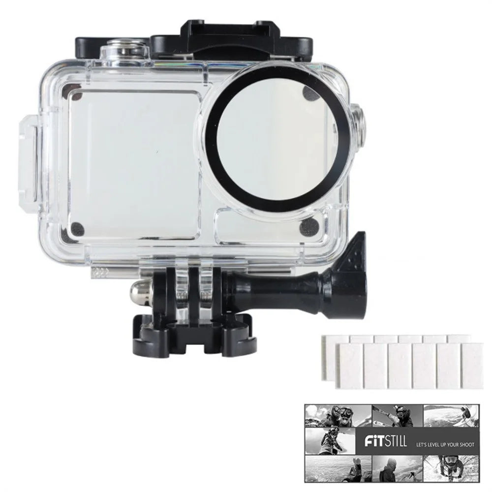 Waterproof Camera Case for DJI Osmo Action 5 Pro / 4 / 3 Protective Cover with Dual Cold Shoe Mount Anti Fog Inserts - Black / White - 1