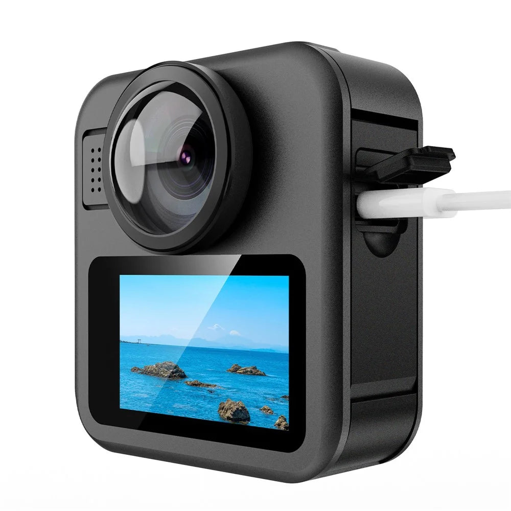 For GoPro MAX2 Side Cover ABS Charging Port Protective Cover Dustproof Battery Door Replacement - 7