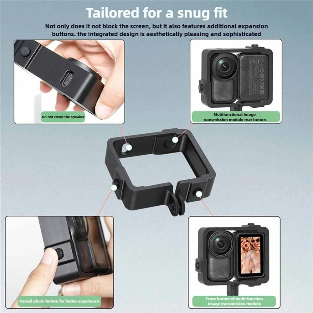 Cage Bracket for DJI Osmo Nano Protective Frame Cover Snap-in Mount Holder with Dual Expansion Interface - 4