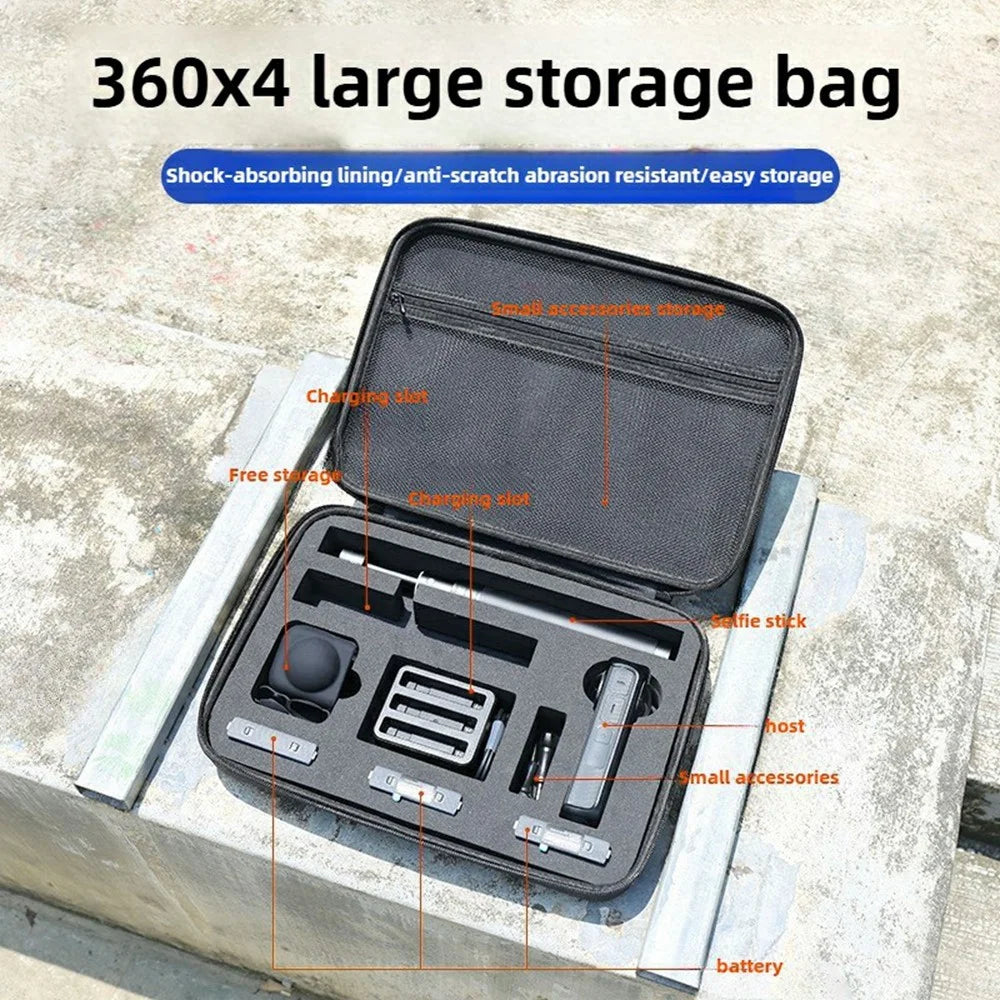 For Insta360 X4 / X5 Hard Shell Carrying Case EVA Protective Storage Camera Accessories Organizer Bag - 2