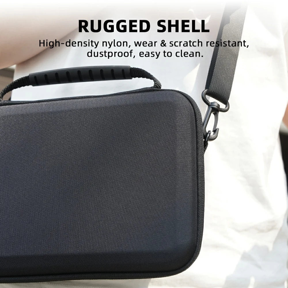 BRDRC All-in-One Carrying Case for DJI Osmo Action 6 Precision Molding Shockproof Storage Bag with Shoulder Strap - Black - 5
