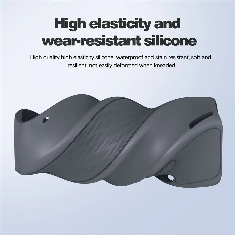 6Pcs Silicone Protective Cover Set for DJI Osmo Pocket 4 Camera Anti-slip Lens Cap Full Body Protection Case with Lanyard - Black - 3