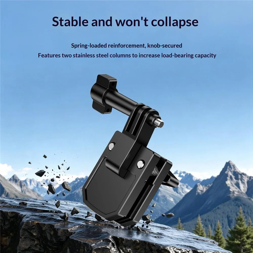 Motorcycle Windshield Clamp Mount Holder 180 Degree Rotation Action Camera Bracket for GoPro Insta360 DJI - Black - 4