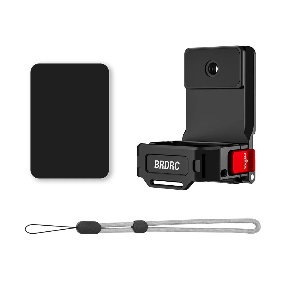BRDRC 9 in 1 Interface Extension Magnetic Mount for DJI Osmo Pocket 4P / 4 / 3 180 Degree Adjustable Aluminum Alloy Stand - Black - 1