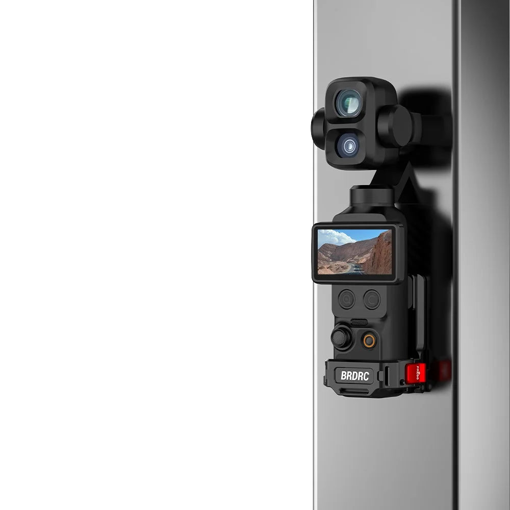 BRDRC 9 in 1 Interface Extension Magnetic Mount for DJI Osmo Pocket 4P / 4 / 3 180 Degree Adjustable Aluminum Alloy Stand - Black - 2