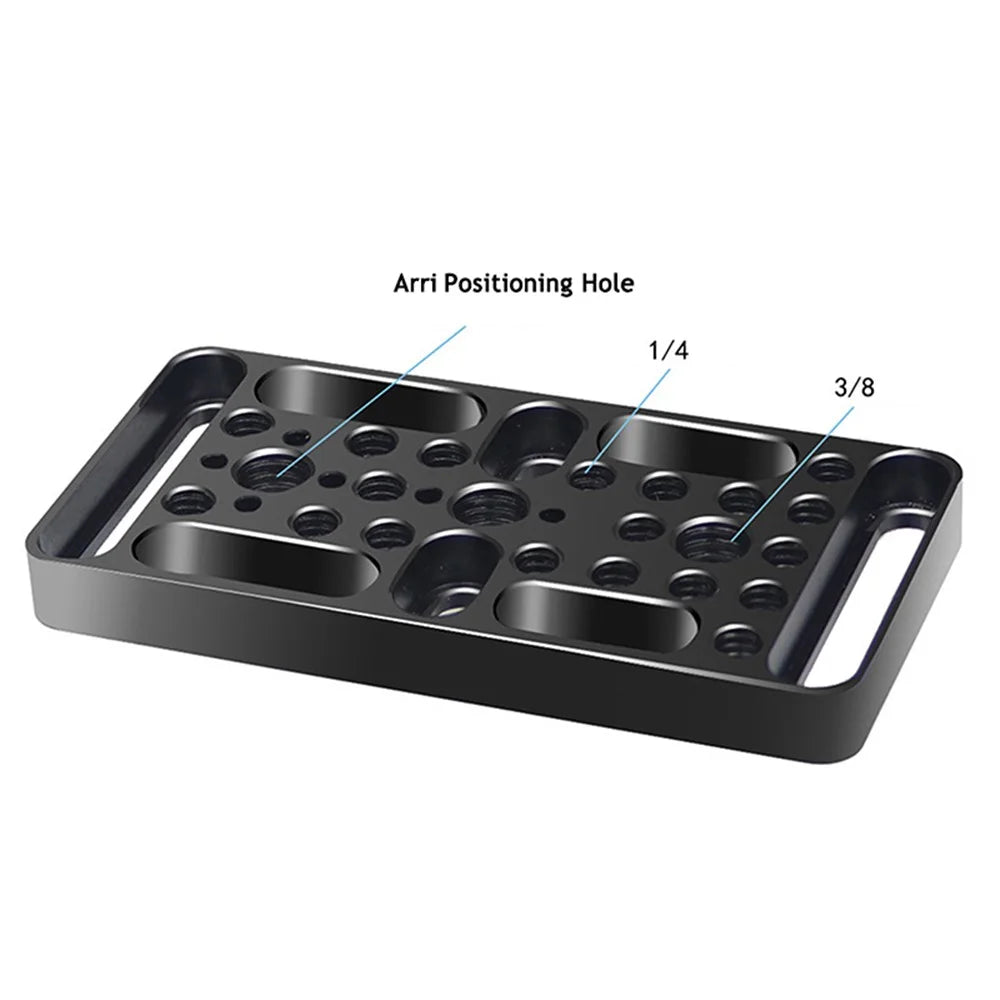 ZS45192-E1 Multifunction Camera Expansion Cheese Plate Mount Board 1/4 3/8 Hole Switching Plate Photography Accessories - 4