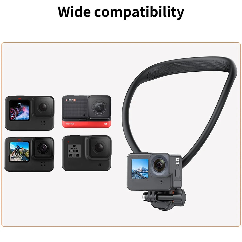 VRIG AC01 Magnetic Neck-Mount Holder for Claw Mini Action Camera Necklace Holder Bracket for Fishing, Biking, Vlogging - 7