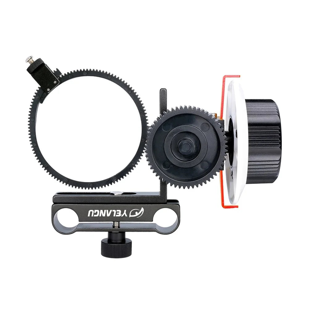 YELANGU F0 Follow Focus Camera with Gear Ring Strap for Canon/Nikon Cameras/Video Cameras/DSLR - Orange - 2