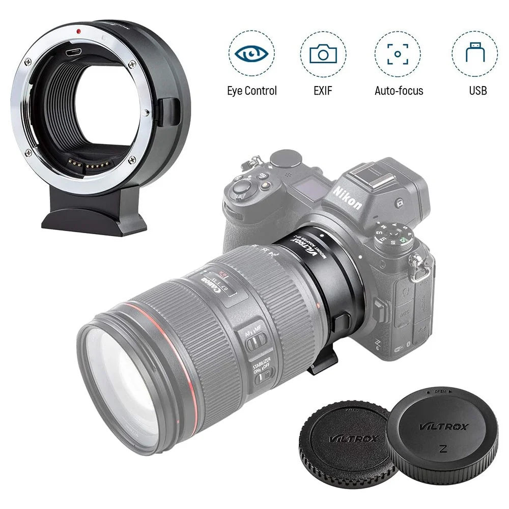 VILTROX For Canon EF to Nikon Z Mount Camera Lens Mount Adapter Ring Auto Focus Firmware Upgradable - 6