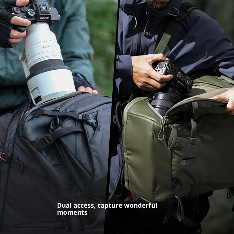 PGYTECH OnePro Focux DSLR Camera Photography Backpack 25L Travel Bag with External Compartment for Outdoor Hiking - Deep Space Black - 5