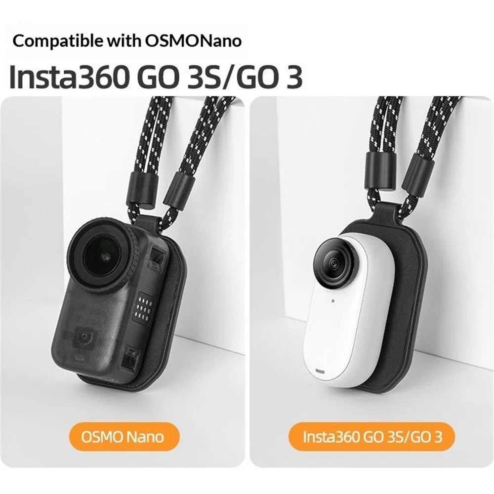 SUNNYLIFE ON-ZJ112 For DJI Osmo Nano / Mic / Insta360 GO 3 / 3S Magnetic Neck Strap POV Shooting Microphone Holder - Black - 3