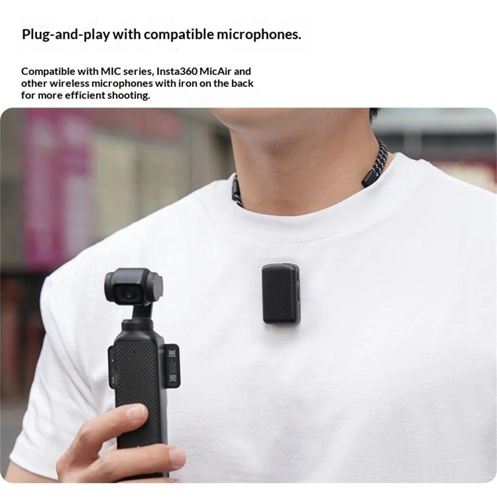 SUNNYLIFE ON-ZJ112 For DJI Osmo Nano / Mic / Insta360 GO 3 / 3S Magnetic Neck Strap POV Shooting Microphone Holder - Black - 6