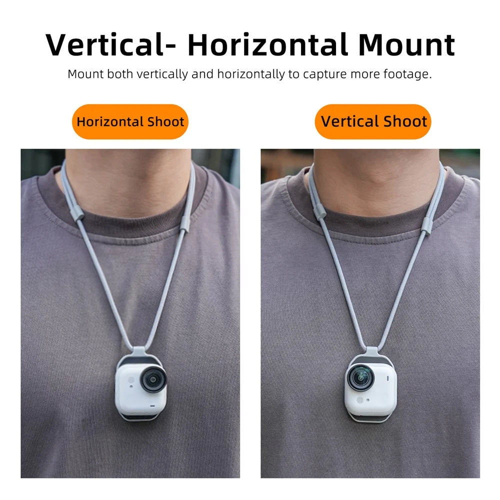 SUNNYLIFE GU-ZJ115 For Insta360 Go Ultra / DJI Mic Magnetic Neck Mount First-Person Shooting POV Bracket with Adjustable Lanyard - 3