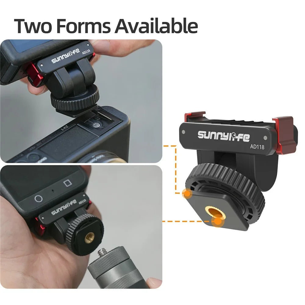 SUNNYLIFE AD118 Magnetic Quick Release Adapter for DJI Osmo 360 / Action 5 Pro / 4 / 3 / 2 Adjustable Camera Mount - 5