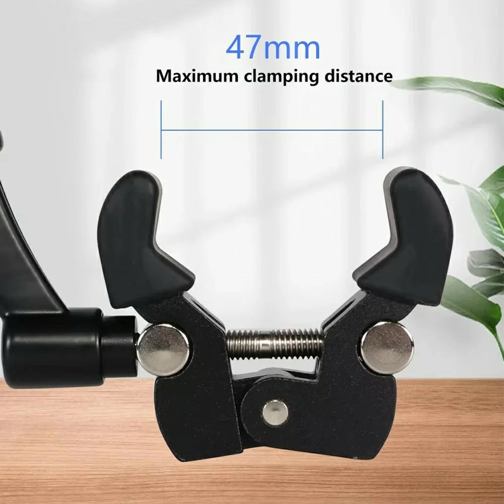 Z039 Photography Clamp 1 / 4'' 3 / 8'' Thread Crab Pliers Clip for DSLR Cameras - Black - 4