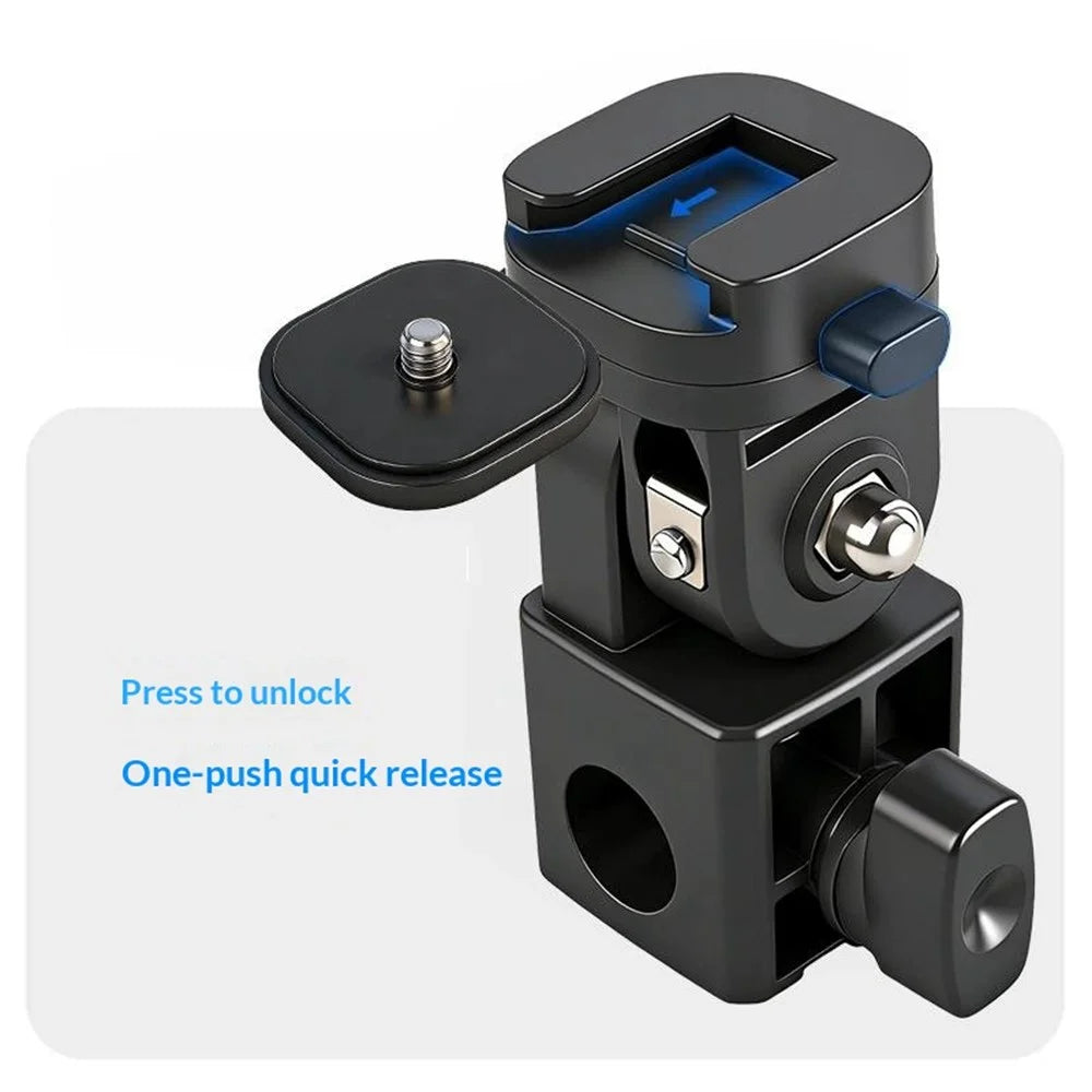 Y079 180 Degree Rotating Light Stand Adapter Bracket 1 / 4 Screw Cold Shoe Quick Release Mount for Camera Phone Fill Light - 5