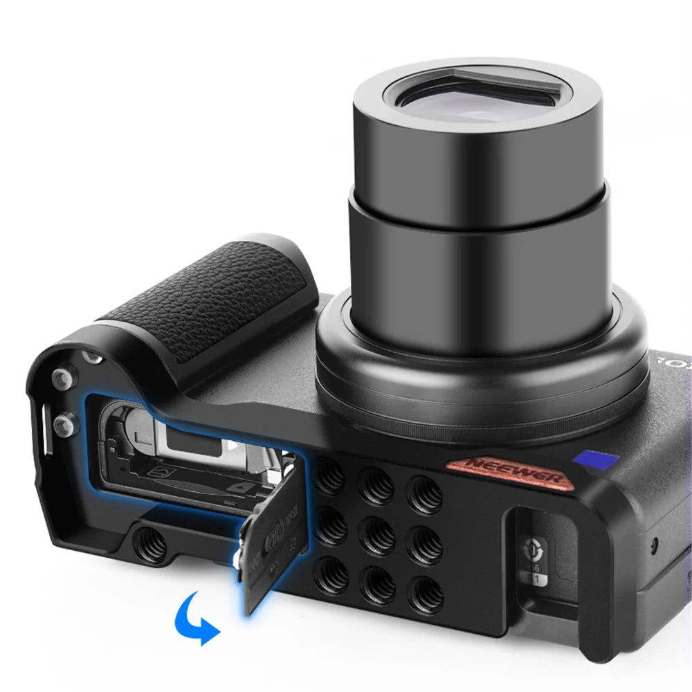 NEEWER For Sony ZV1 Handheld Camera Grip Metal Handle Grip Holder with Quick Release Plate Base - 5
