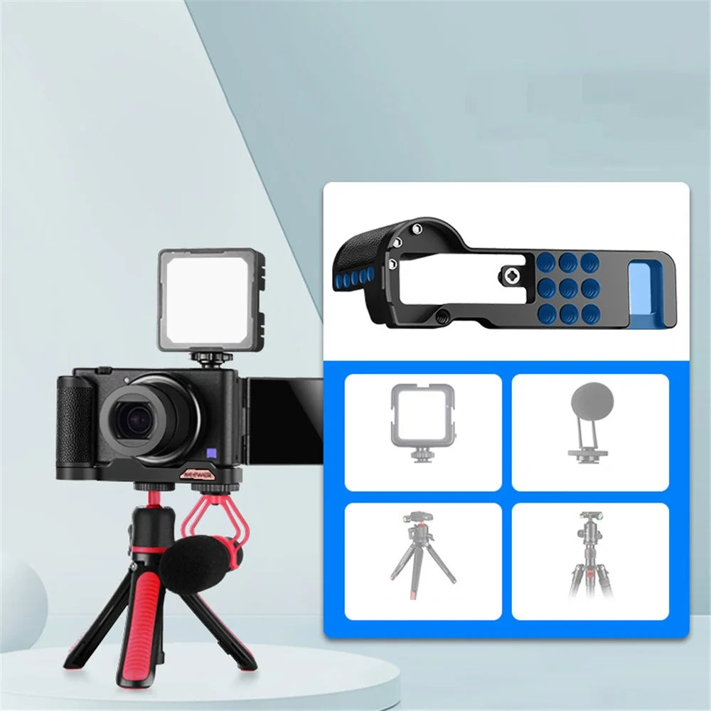 NEEWER For Sony ZV1 Handheld Camera Grip Metal Handle Grip Holder with Quick Release Plate Base - 6