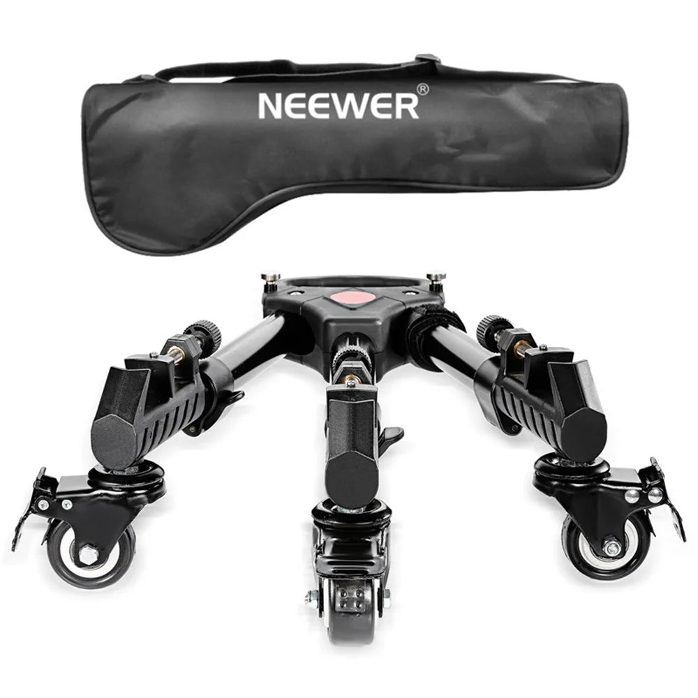 NEEWER NW-600 Middle Size Aluminum Alloy Stretchable Pulley Photography Tripod Mute 3 Wheels Pulley Base - 7