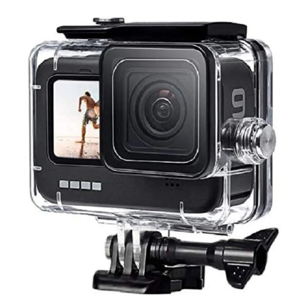 For GoPro Hero 9 / 10 / 11 / 12 / 13 Clear Design Waterproof Acrylic+Tempered glass Housing Case Camera Underwater Diving Cover - 1