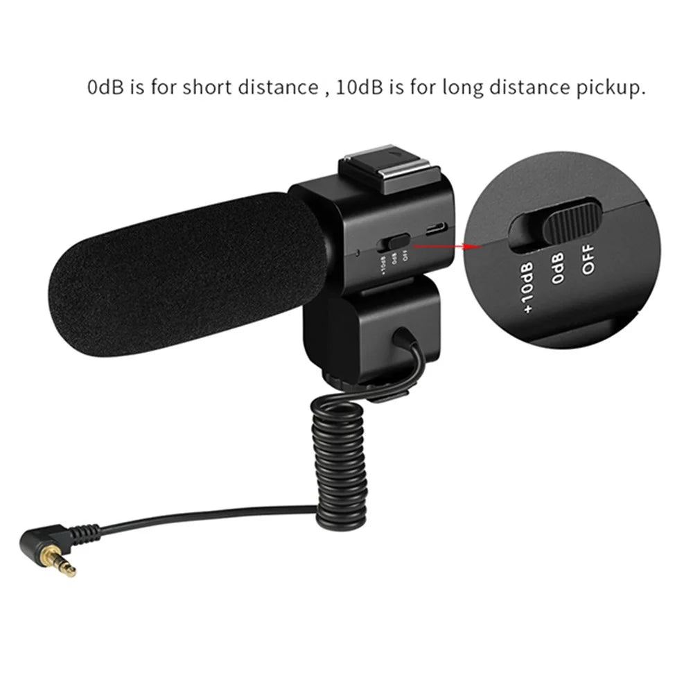 ORDRO CM520 3.5mm Plug Video Recording Shotgun Microphone Noise Reduction Mic for Camera - 6