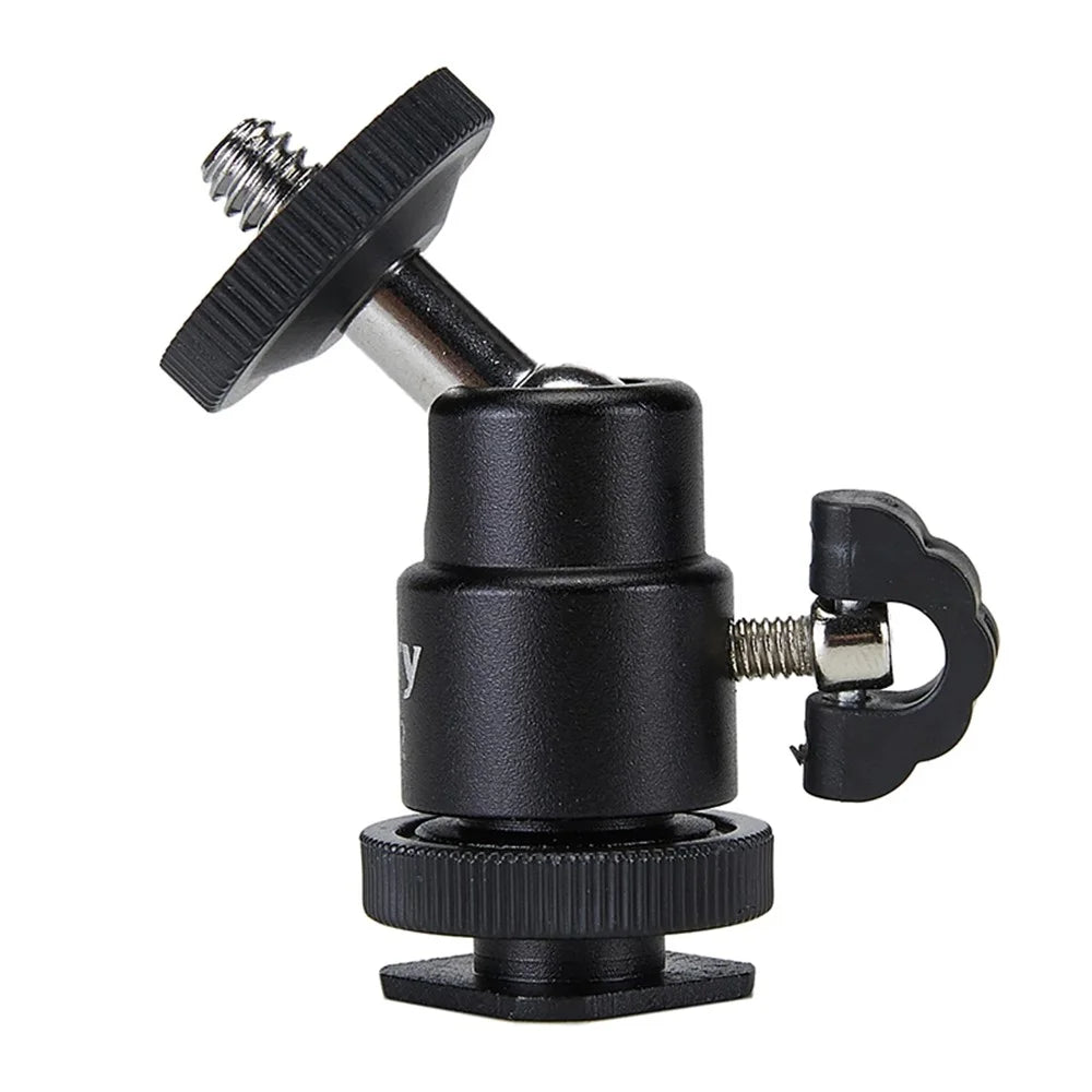 JMARY BH-02 360-Degree Rotating Tripod Adapter with 1 / 4 Screw for LED Lights, Monitors, Mic, Camera - 1