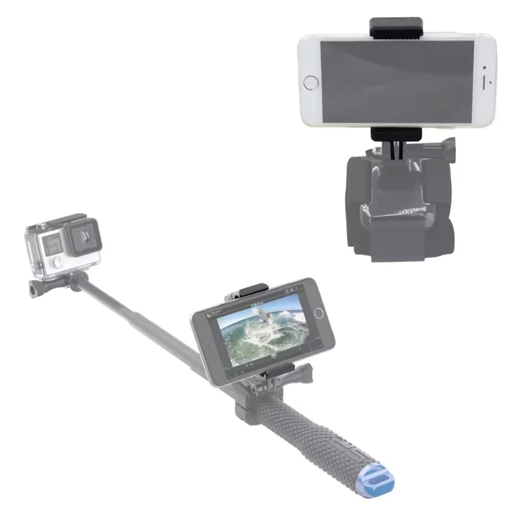 D012 for GoPro Hero 7 / 6 / 5 / 4 / 3 / 2 / 1 Retractable Tripod Phone Clip with 1 / 4" Screw Adapter - 6