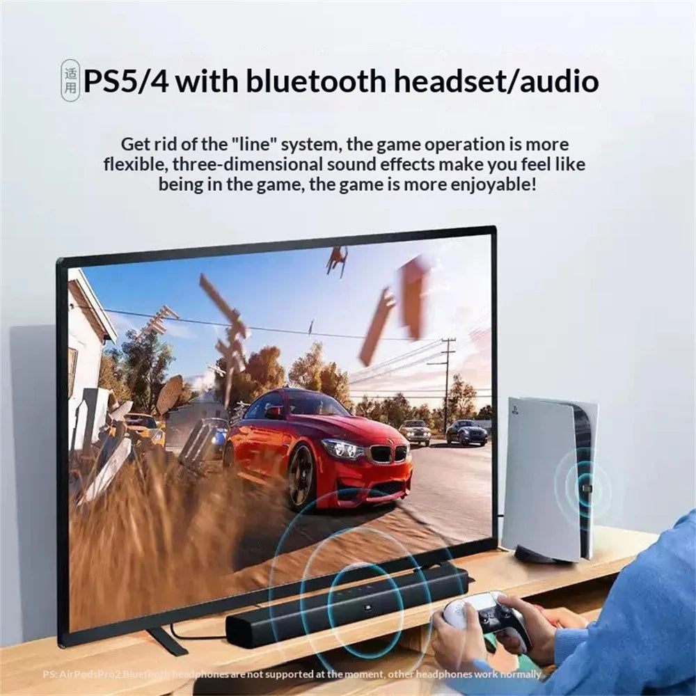 UGREEN CM408 Bluetooth-compatible 5.0 USB Adapter for PS4 Pro / PS5 / Nintendo Switch / PC Wireless Headphones Speaker Audio Transmitter - 6