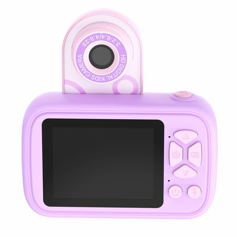 H19 2.4 inch Screen Children Camera 180-Degree Flip Camera Len with Tripod / 32G Memory Card - Purple - 2