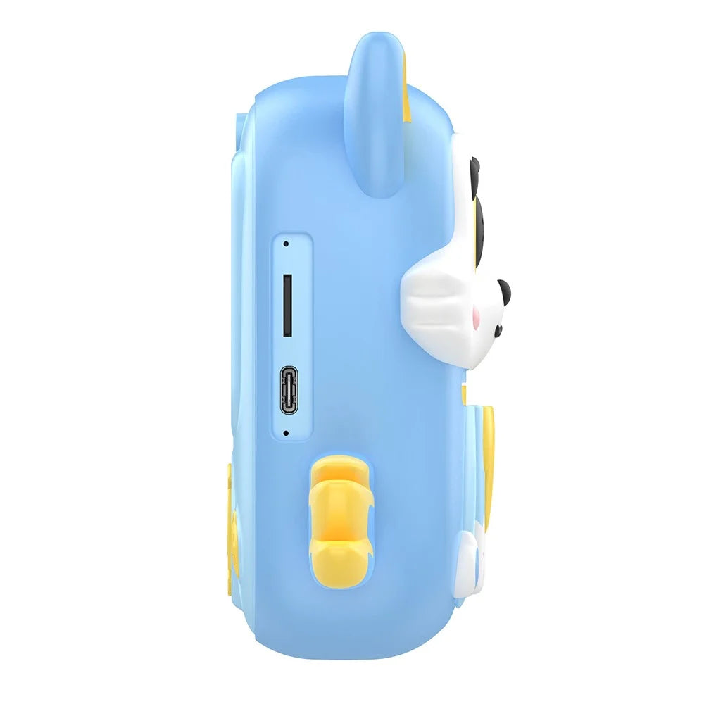 P7 2.4 Inch IPS Screen Kids Digital Camera Dual Lens Instant Printer with 32GB Card + Card Reader - Blue - 4