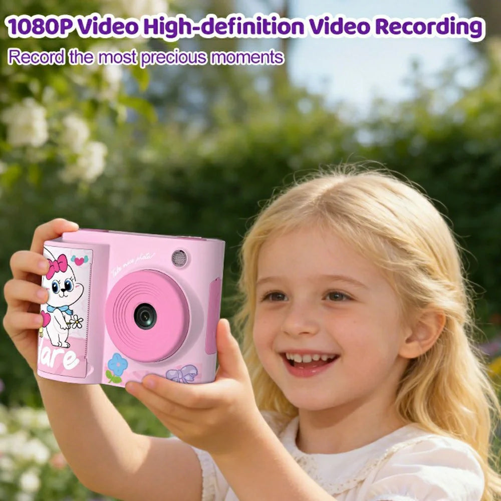 L8 Kids Instant Printing Camera 48MP HD 2.4 Inch Screen DIY Photo Thermal Printing Camera with Thermal Paper Set - Purple - 6
