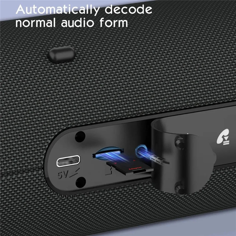 LDNIO BTS13 Bluetooth-compatible 5.3 Speaker 2000mAh RGB Ambient Light TWS Wireless Bass Stereo Wireless Speaker for Outdoor - Black - 7