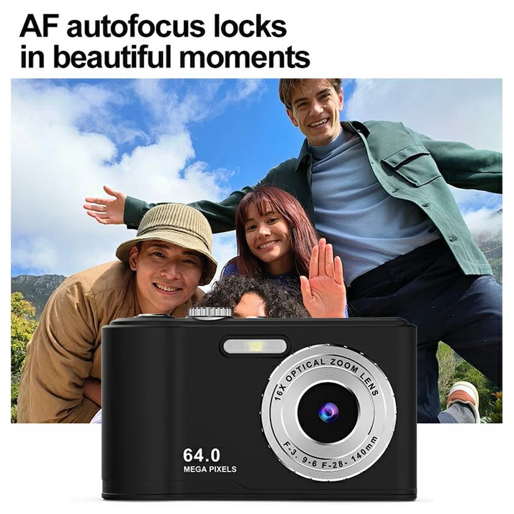 Q21 2.8 Inch IPS HD Screen Dual Lens CCD Digital Camera 16X Digital Zoom Video Recorder - Black / Silver - 3