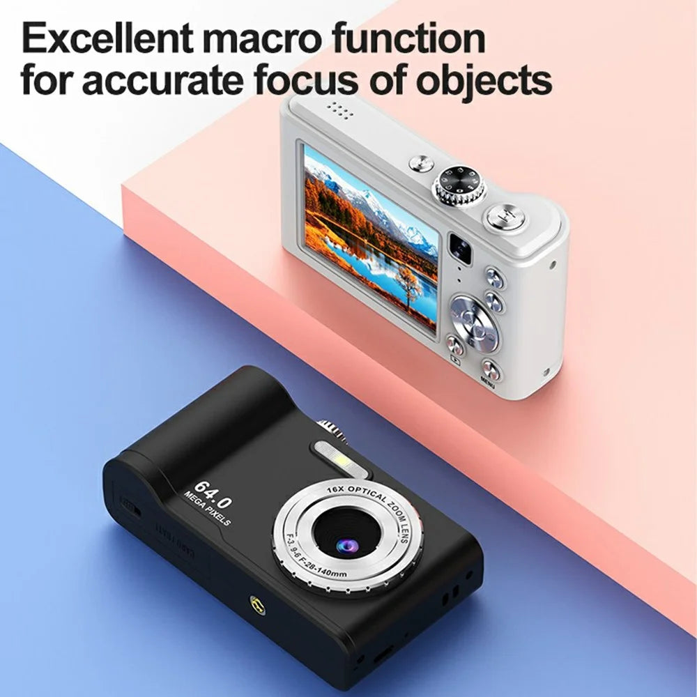 Q21 2.8 Inch IPS HD Screen Dual Lens CCD Digital Camera 16X Digital Zoom Video Recorder - Black / Silver - 4