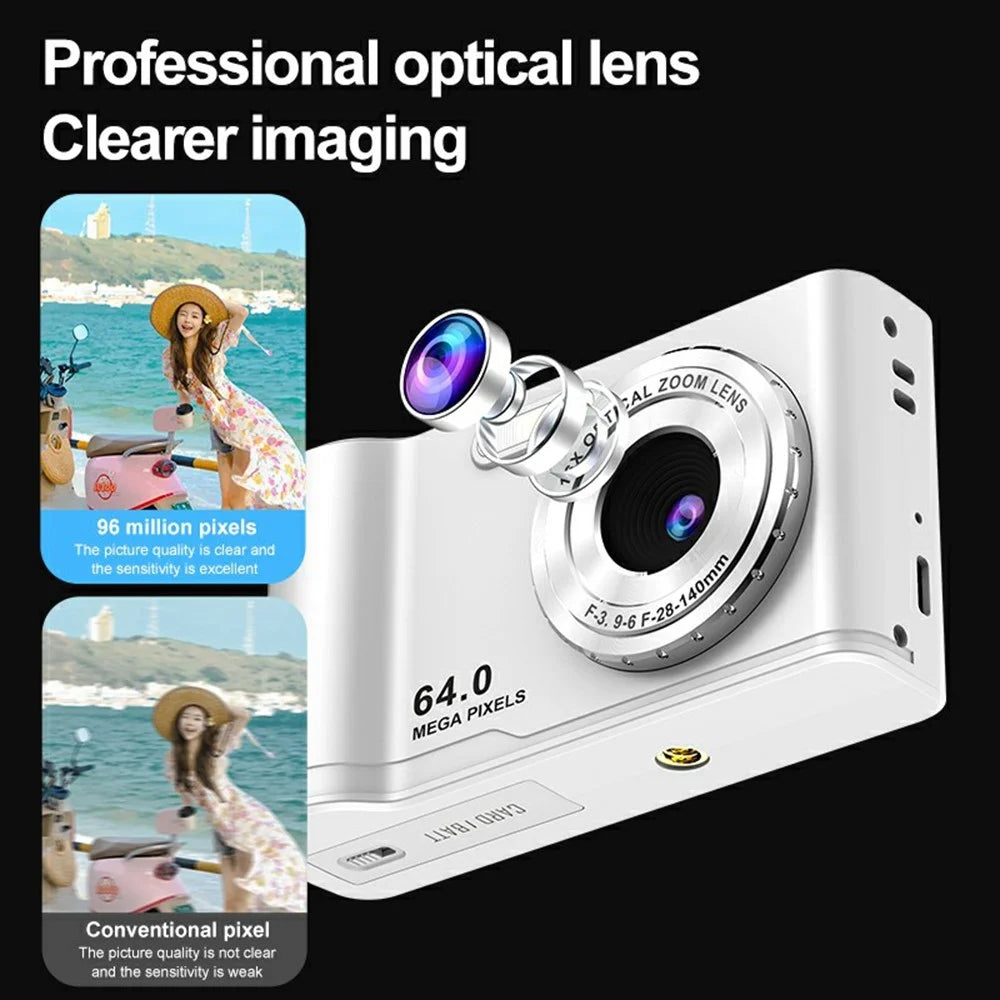 Q21 2.8 Inch IPS HD Screen Dual Lens CCD Digital Camera 16X Digital Zoom Video Recorder - Black / Silver - 6