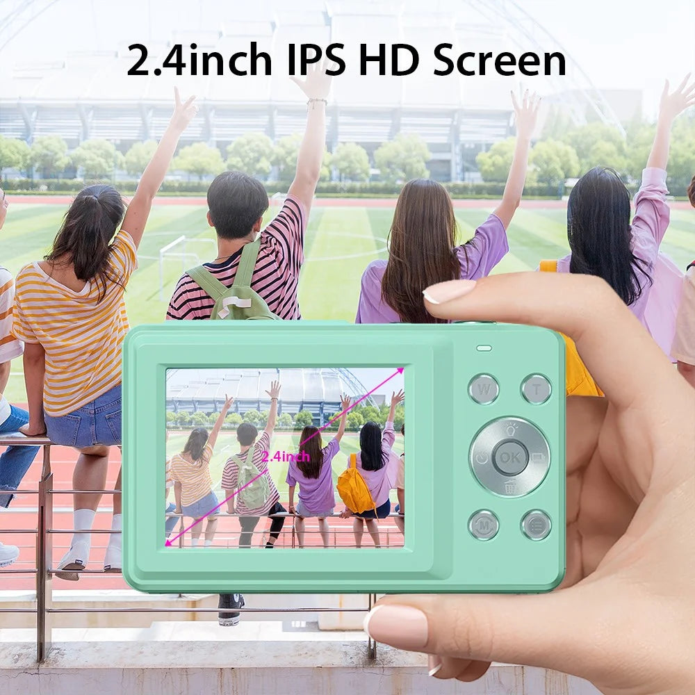 DC403L-AF 44MP 1080P HD Digital Camera Kids Professional Photography Camera with 32G Memory Card - Green - 2