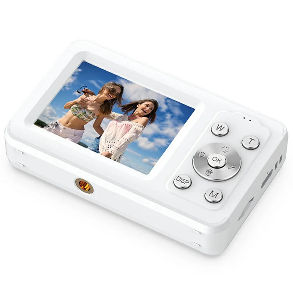 H11 2.4 Inch Portable Digital Camera 16X Digital Zoom HD Video Recording CCD Built In LED Flash, with 32GB Card + Card Reader - White - 2