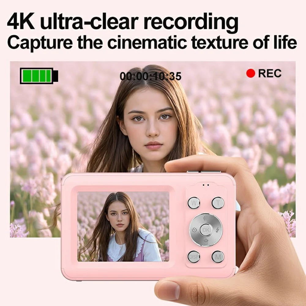 H11 2.4 Inch Portable Digital Camera 16X Digital Zoom HD Video Recording CCD Built In LED Flash, with 32GB Card + Card Reader - White - 7