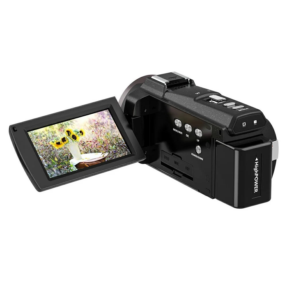 HDV-254KM 3.0 Inch Touch Screen 4K Digital Video Camera Ultra HD 48MP 16X Zoom IR Night Vision Cam - 2