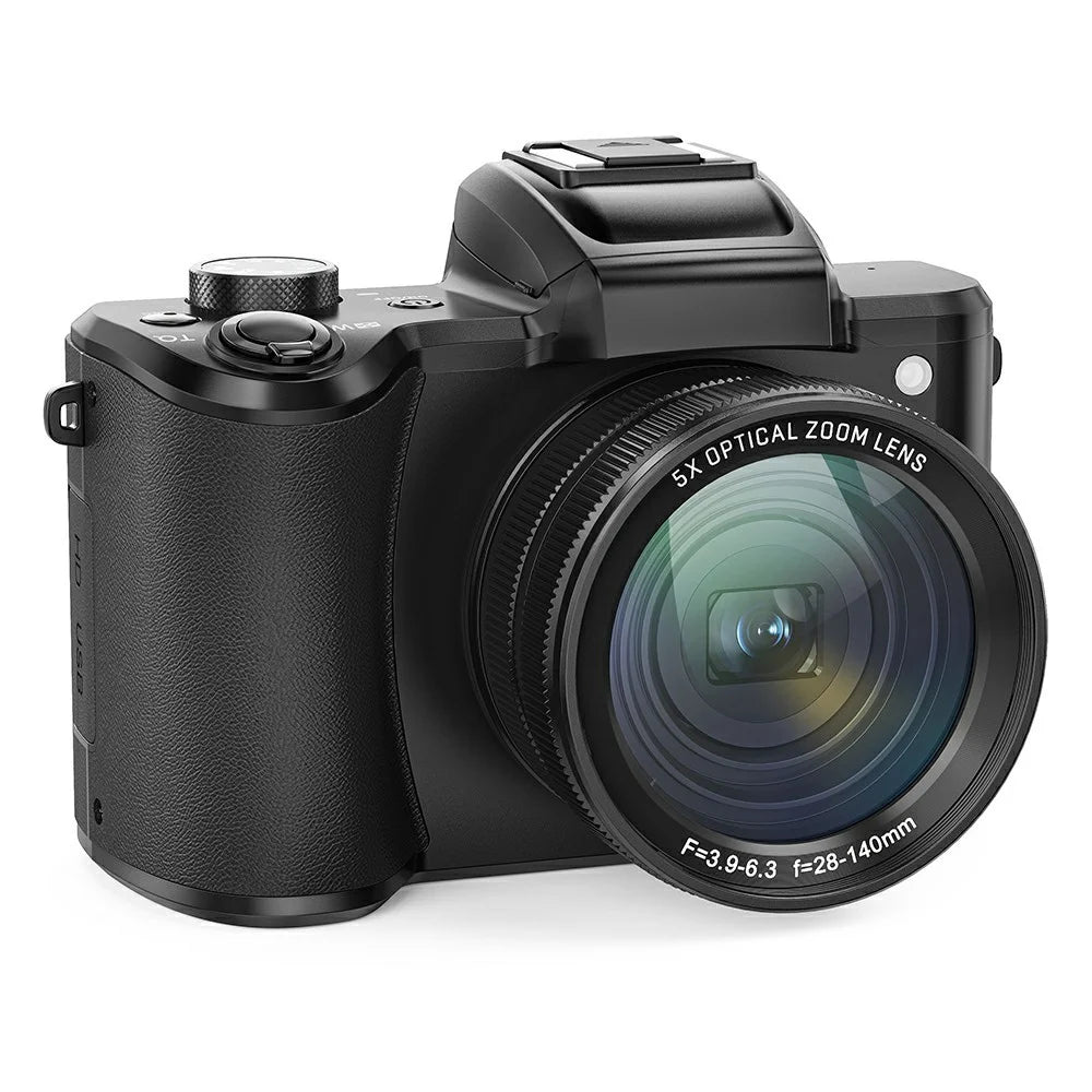 DC206X 5X Optical Zoom Autofocus Digital Camera Dual Lens 5K Camcorder with 32GB Card - 1